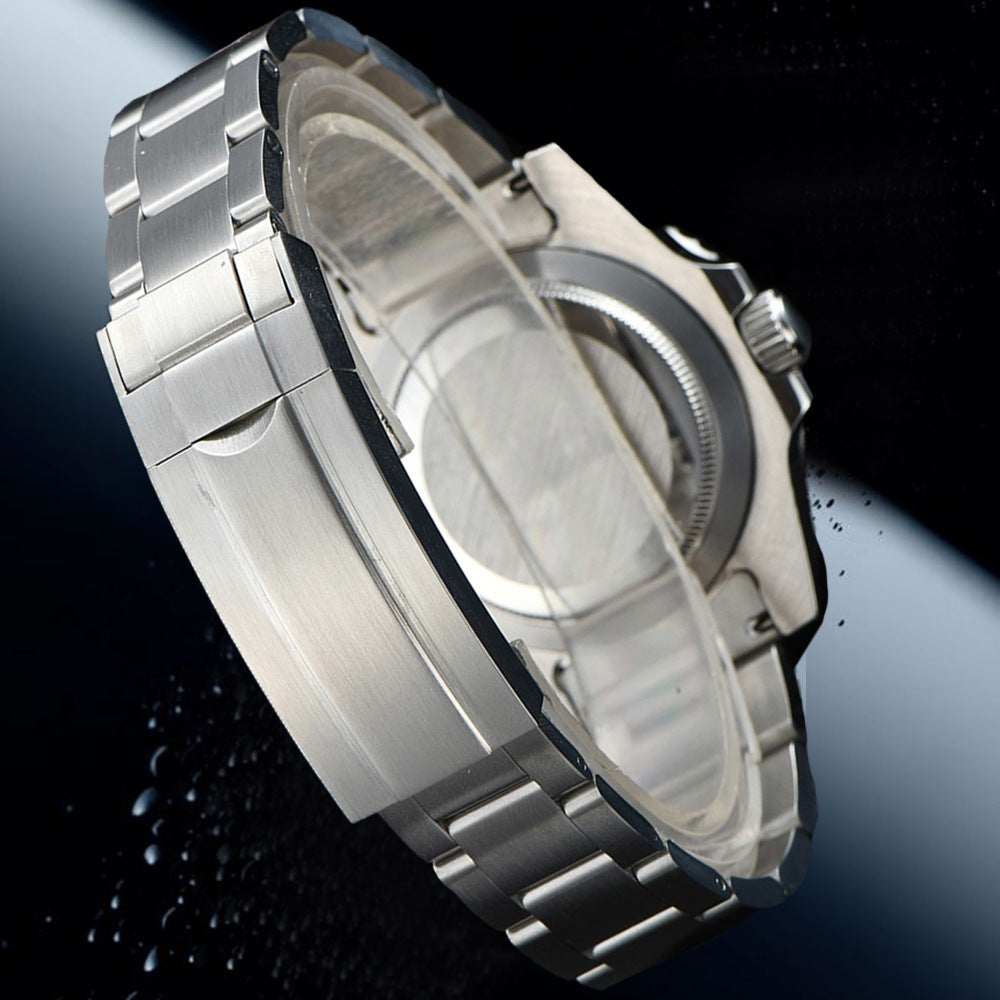 New Automatic Mechanical 40mm Black Ceramic Ring Sapphire Glass Solid 316 Stainless Steel Men's Watch