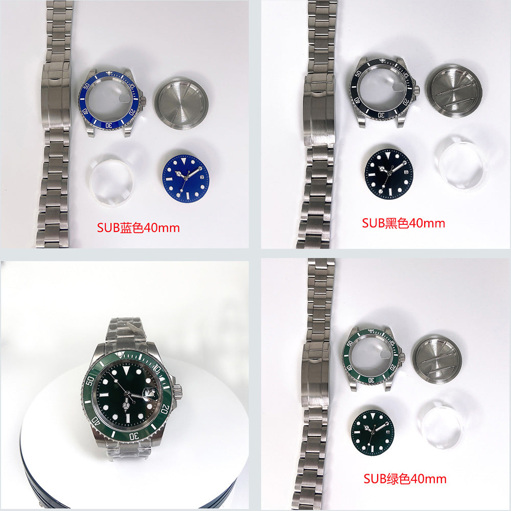 40MM watch accessories 316 stainless steel case with set for ETA2836 pearl 2813/8215 movement