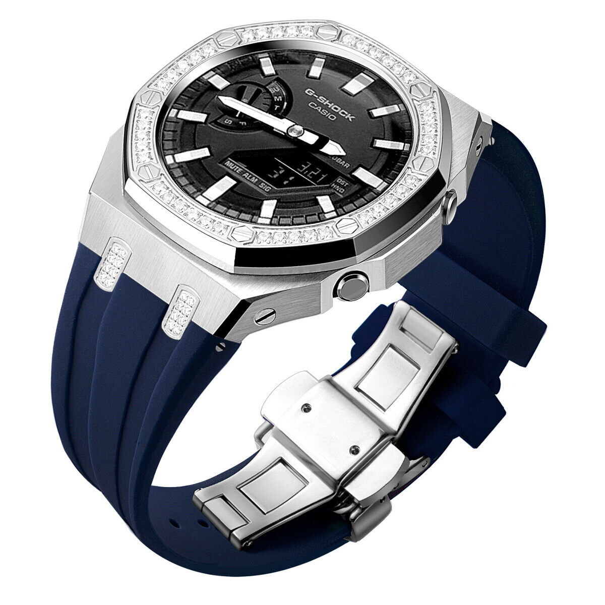 5th Luxury Stainless Steel Case Band Strap AP Mod Kit for G-Shock GA2100/2110
