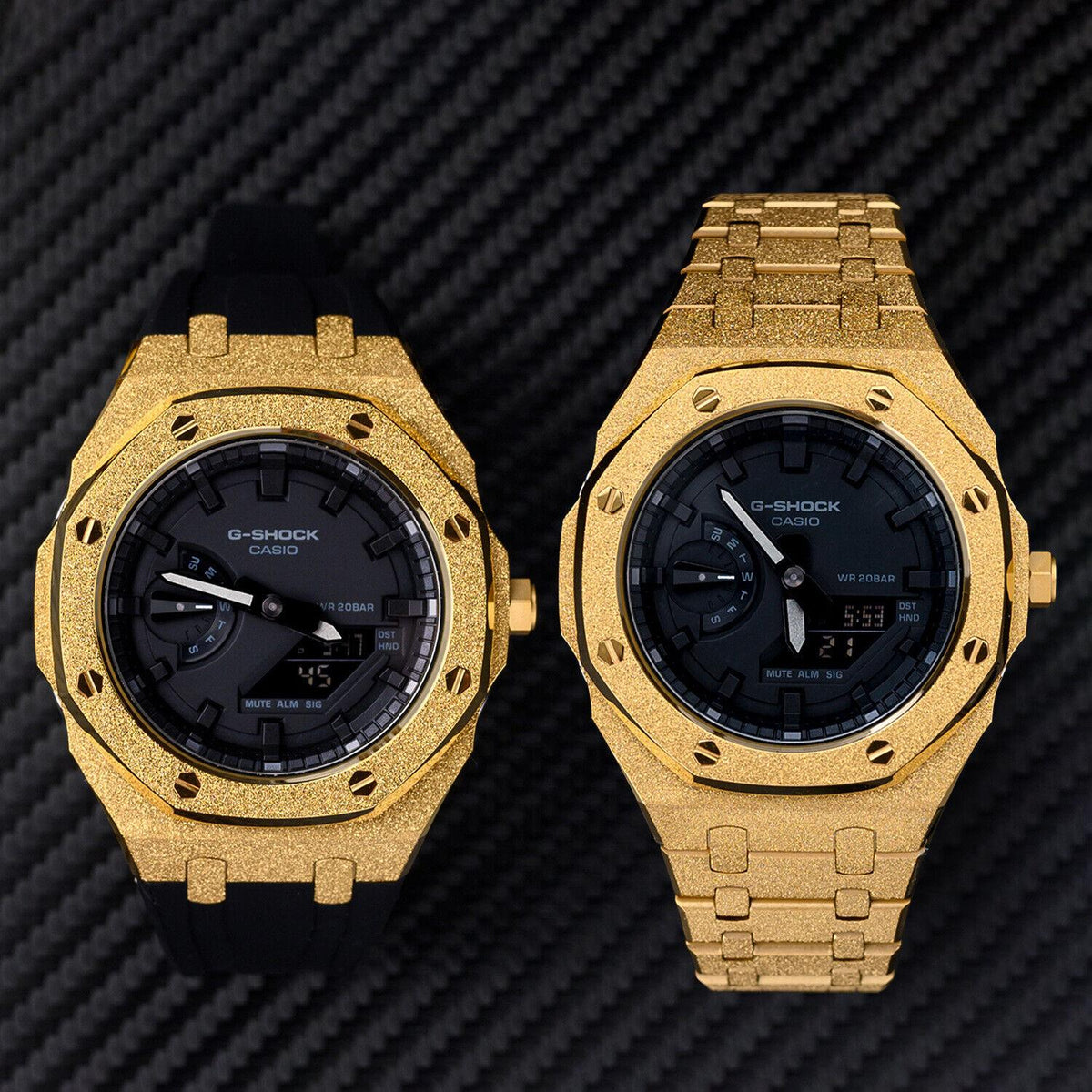 5th Frosted Stainless Steel Mod Kit Metal Watch Case For Casioak Gshock GA2100