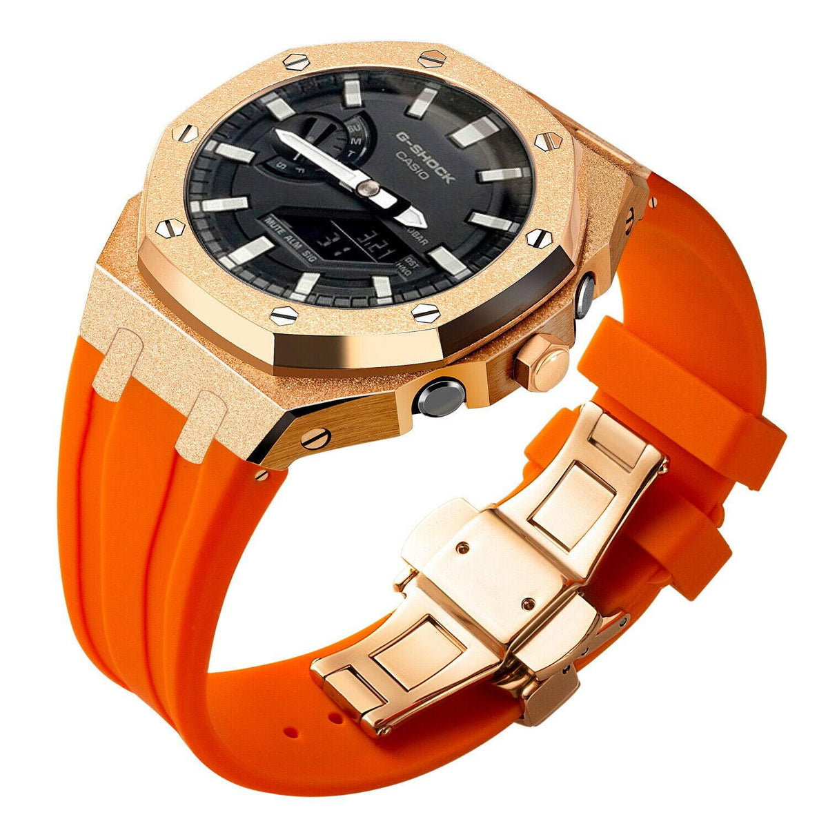 5th Frosted Stainless Steel Mod Kit Metal Watch Case For Casioak Gshock GA2100
