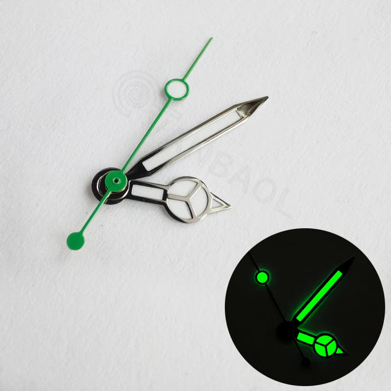 Watch Hands Green Luminous Hands Fit NH35 NH36 Movement