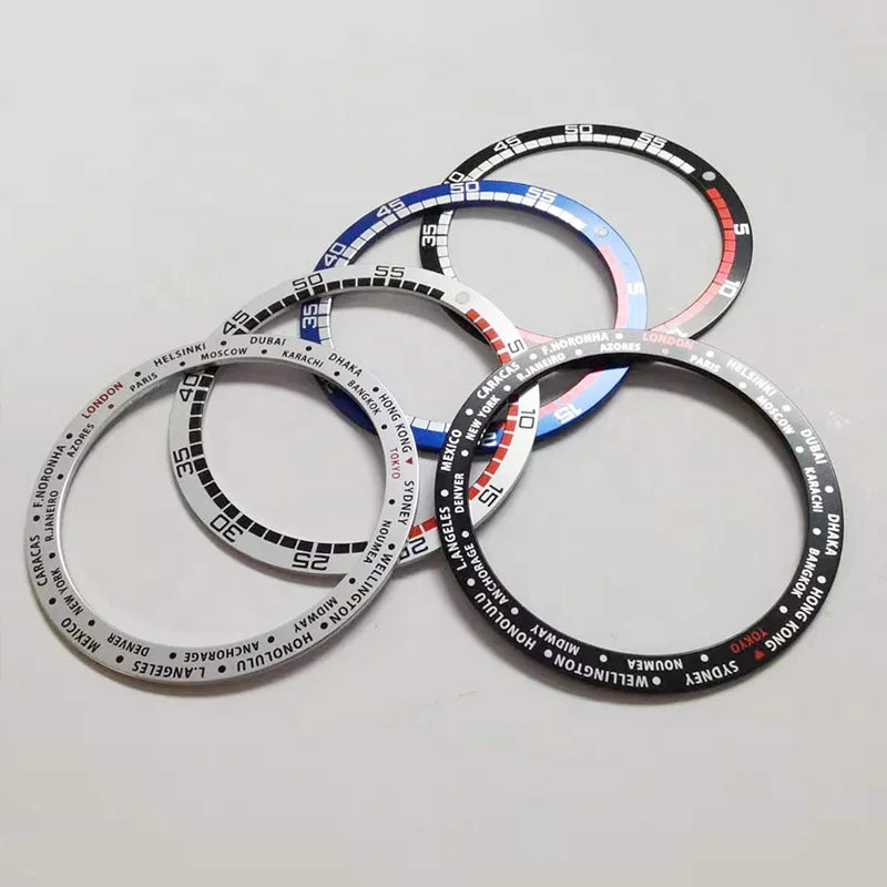 High Quality Wholesale Watch 38mm Bezel Ring Insert aluminum Embossed Cover Case Bezel