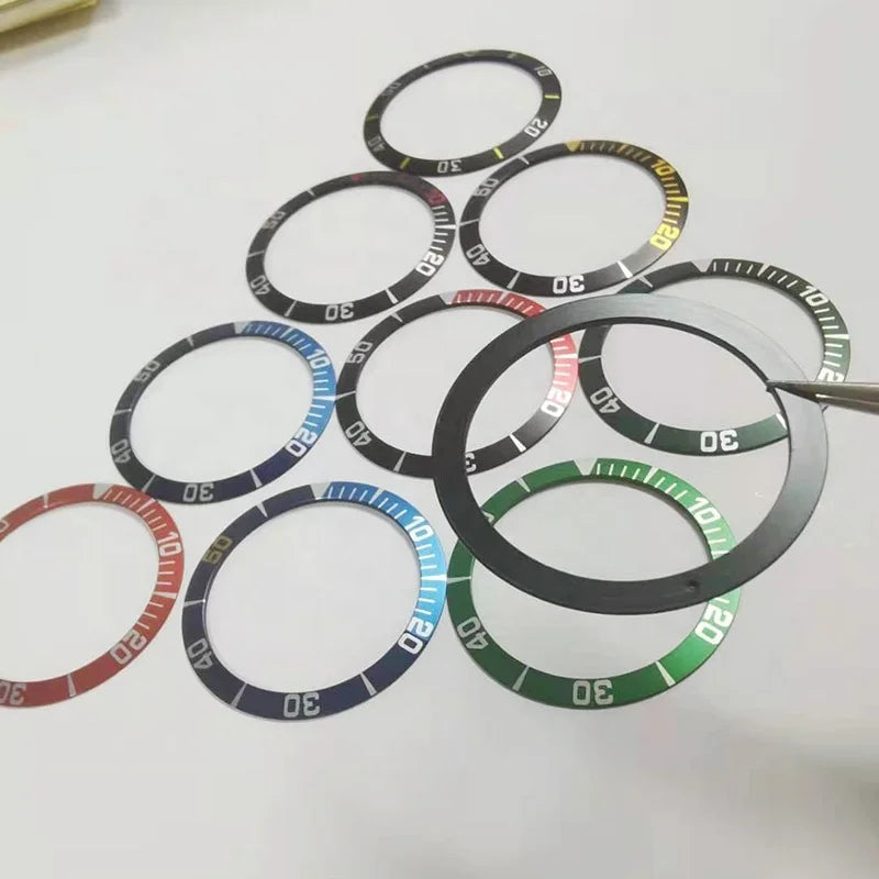 High Quality Wholesale Watch 38mm Bezel Ring Insert aluminum Embossed Cover Case Bezel