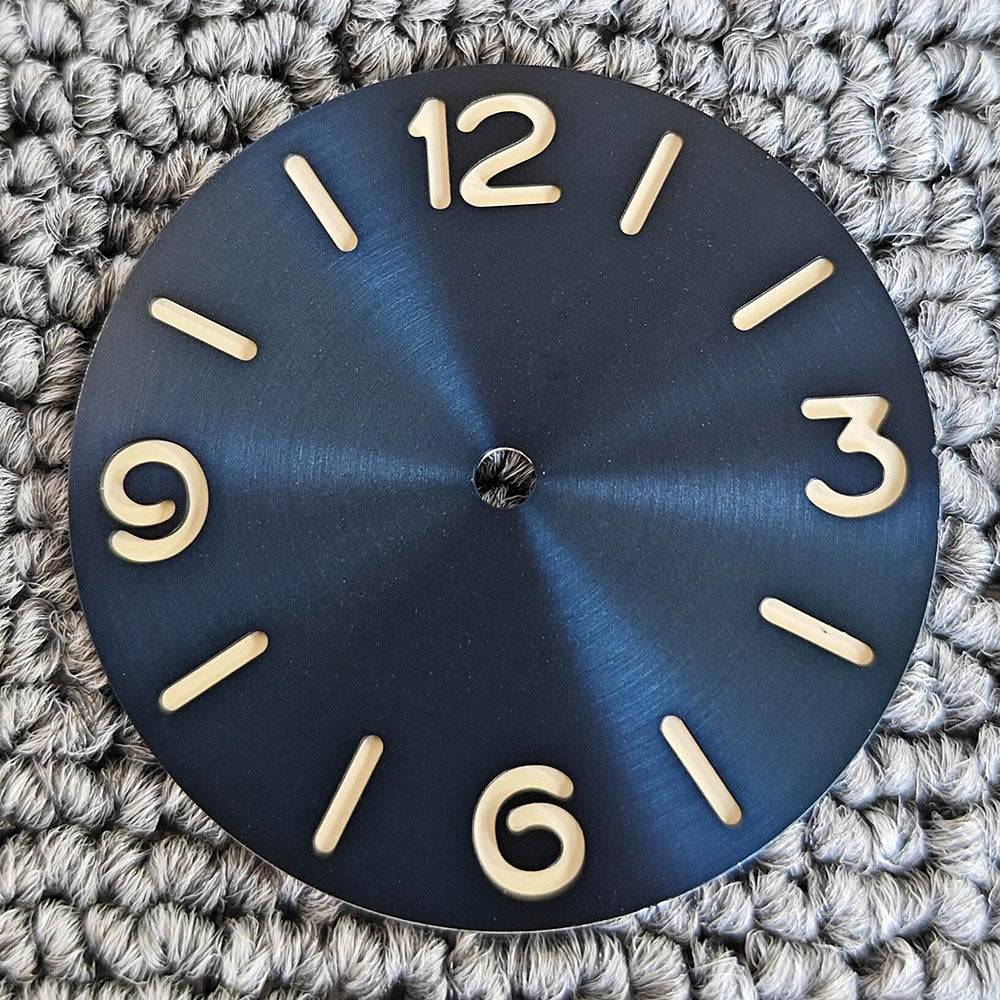 38.8MM pilot dial watch literal accessories green luminous for ETA6497/ST3600 manual movement