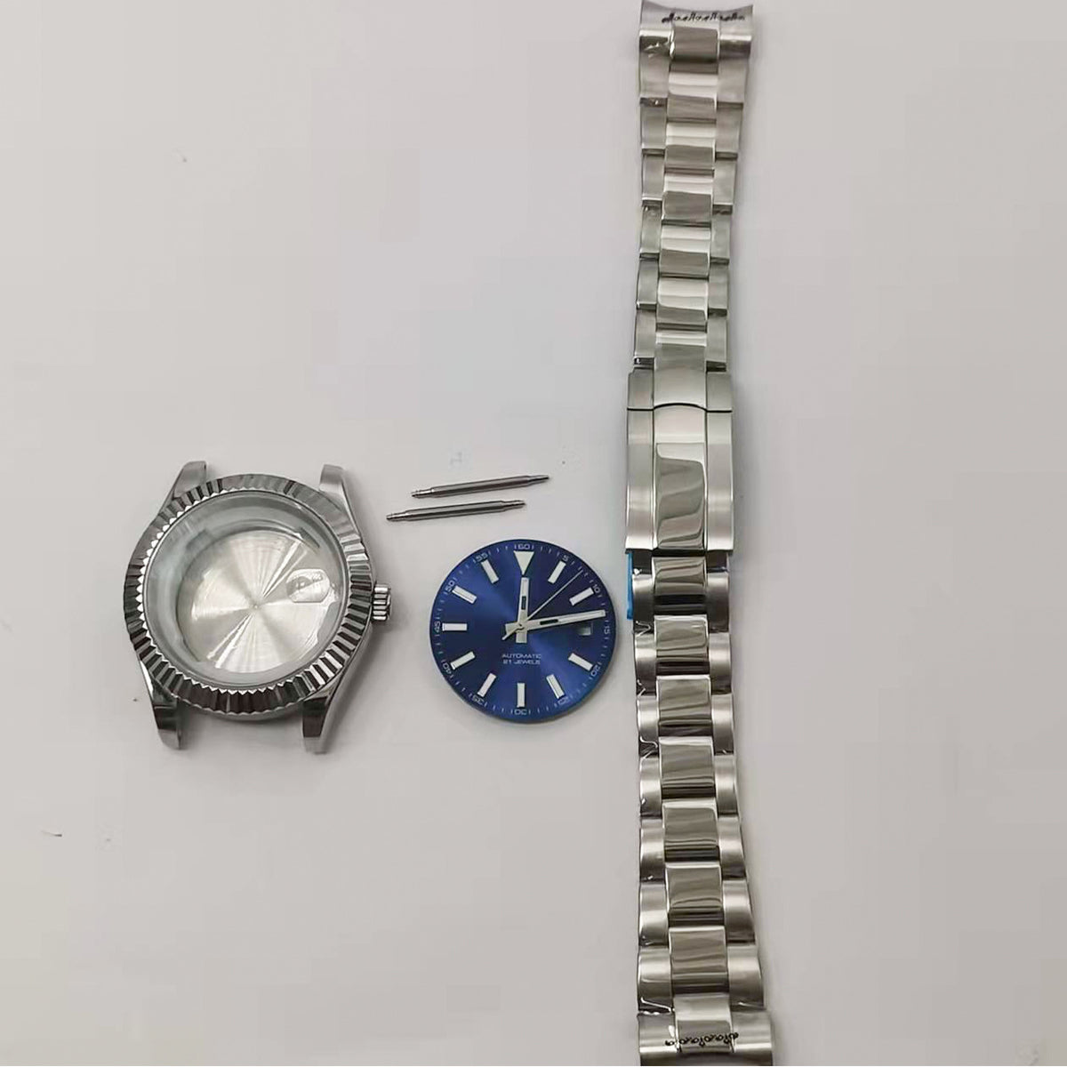 Alternative Classic Log Style 40MM Explorer Retro Mechanical Watch Case Strap Dial Pin Accessories Set