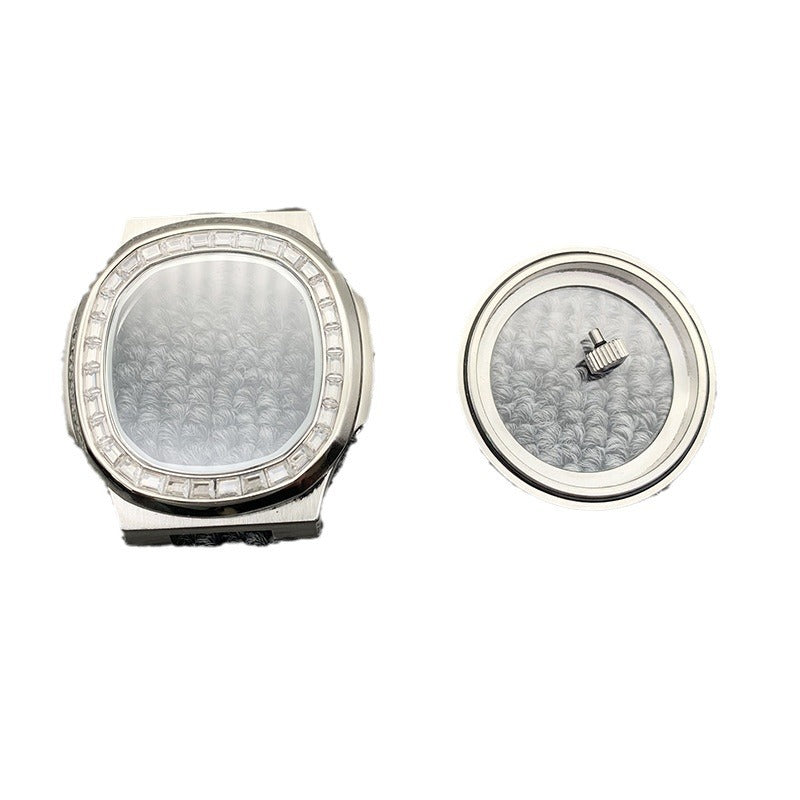 Nautilus-Gehäuse, modifiziertes mechanisches Tauchergehäuse, Uhrenzubehör für Pearl 2813/3804/8215-Uhrwerk