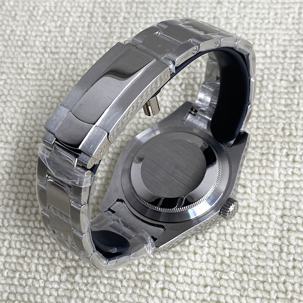 NH35 case dog tooth ring log 40mm transparent bottom sheet full set of Sapphire glass fitting NH36 movement