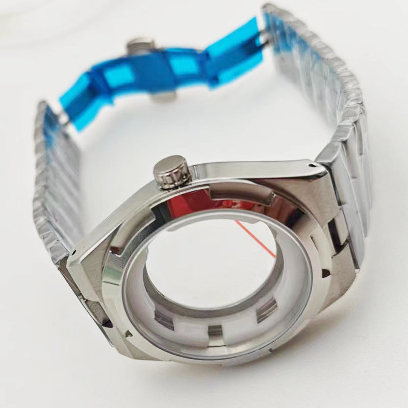41MM stainless steel case, strap, inner shadow, bottom ring, men's mechanical watch modification accessories, suitable for 2813 movement