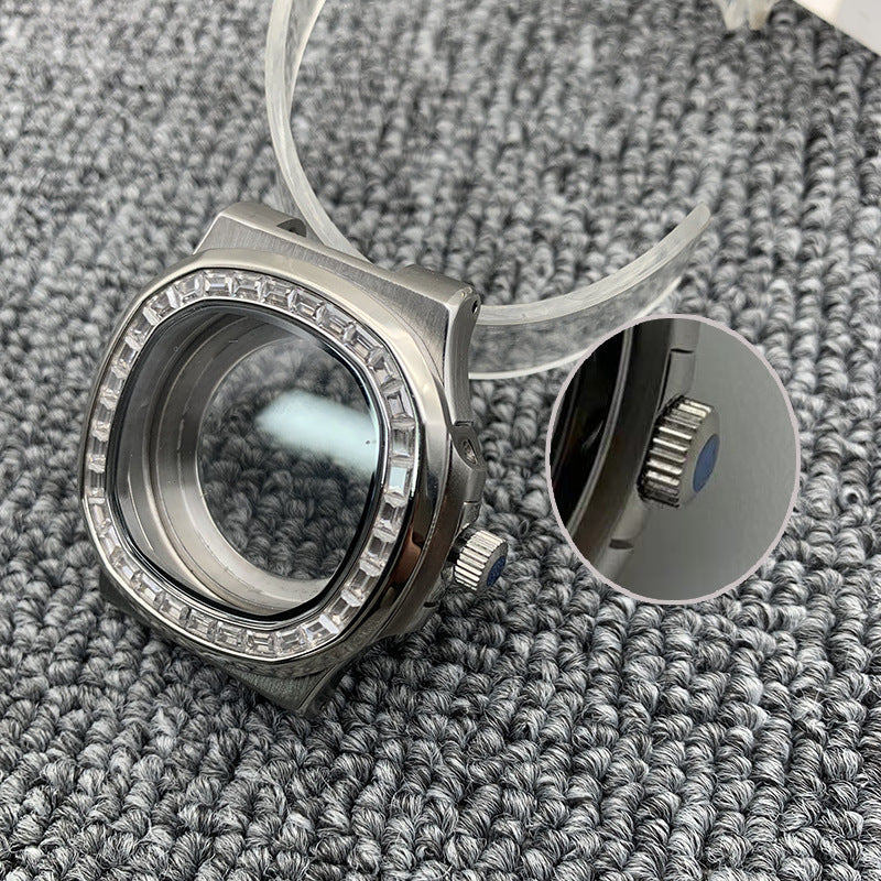 Nautilus-Gehäuse, modifiziertes mechanisches Tauchergehäuse, Uhrenzubehör für Pearl 2813/3804/8215-Uhrwerk