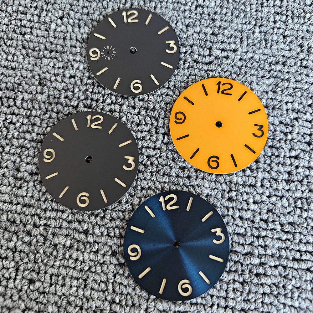 38.8MM pilot dial watch literal accessories green luminous for ETA6497/ST3600 manual movement