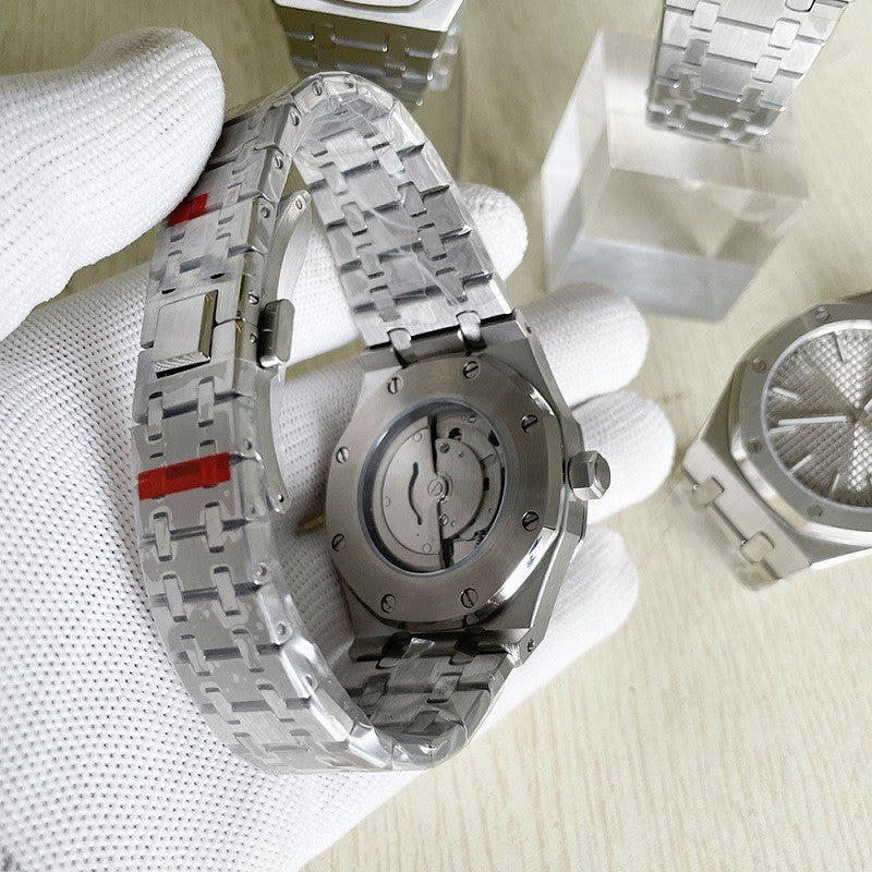 Brushed Stainless Steel 316L Stainless Steel Case (Automatic Movement) 42mm Sapphire Glass Butterfly Folding Buckle