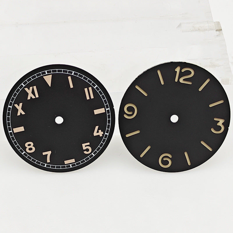 38.8MM pilot dial watch literal accessories green luminous for ETA6497/ST3600 manual movement