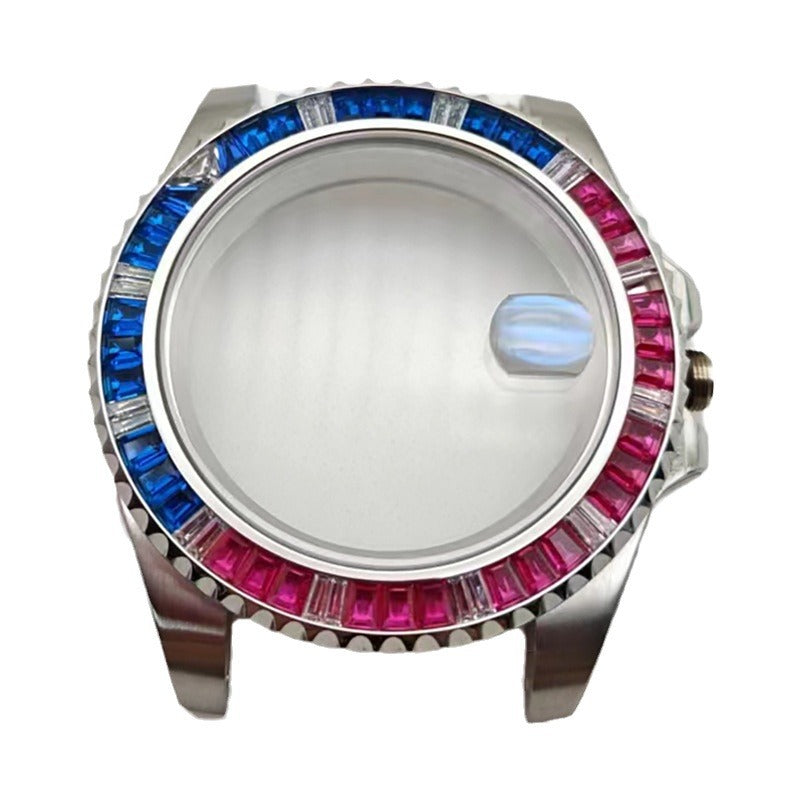 New Water Ghost Diving Case 316L Stainless Steel Diamond Case Sapphire Glass Fits 2813/8215 Movement