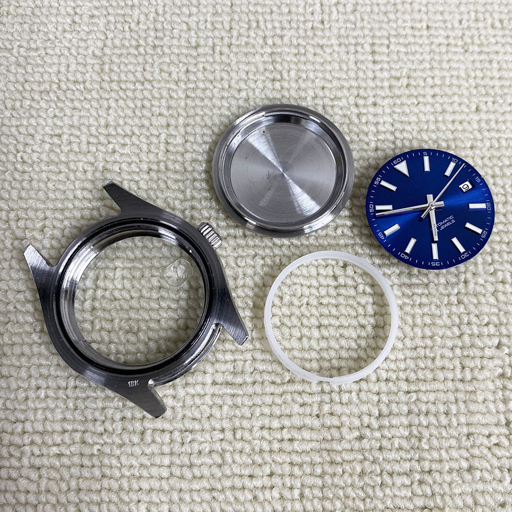 40MM Silver Log Case Suitable for NH35/NH36 Movement Oyster Perpetual Stainless Steel Case Assembly Accessories