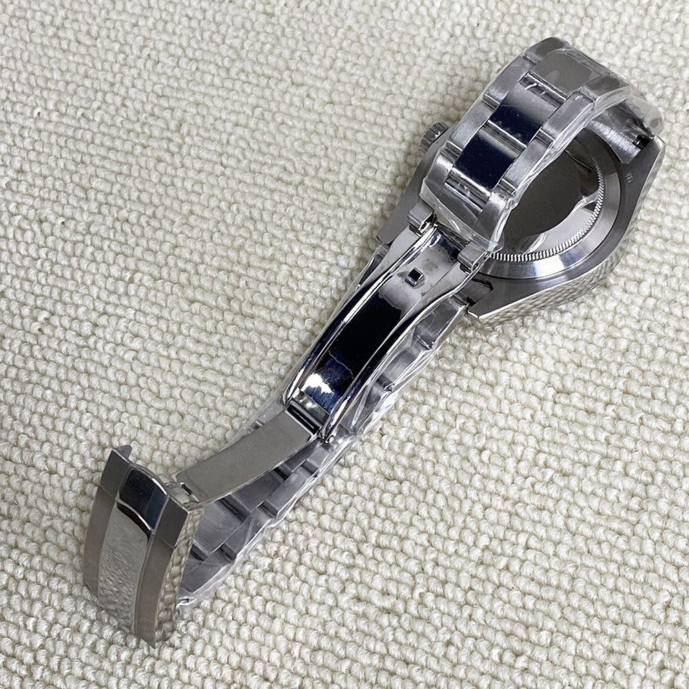 NH35 case dog tooth ring log 40mm transparent bottom sheet full set of Sapphire glass fitting NH36 movement