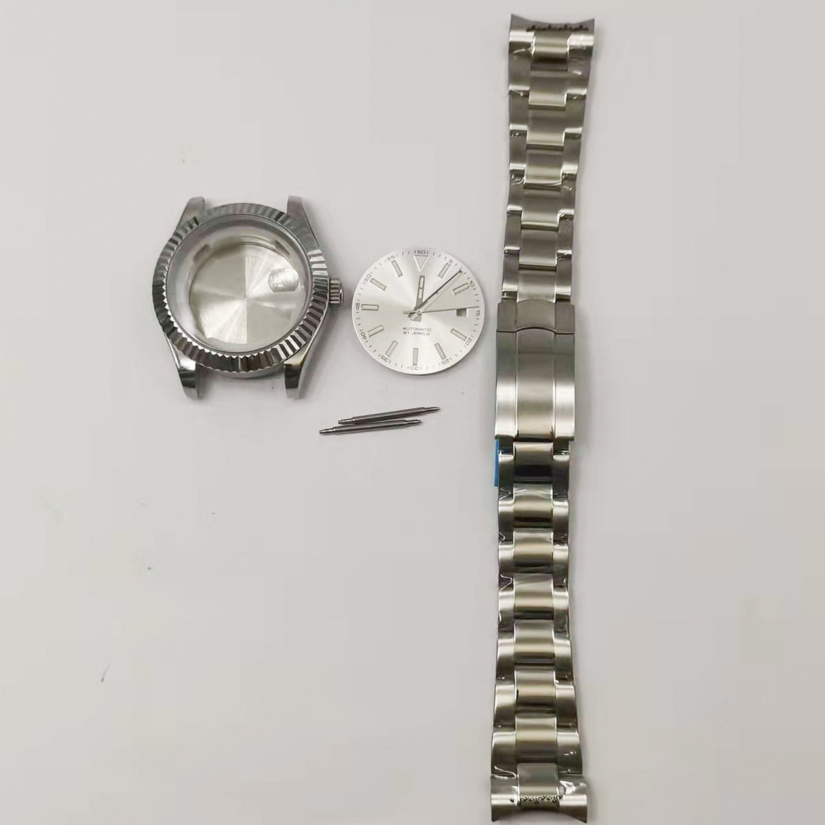Alternative Classic Log Style 40MM Explorer Retro Mechanical Watch Case Strap Dial Pin Accessories Set