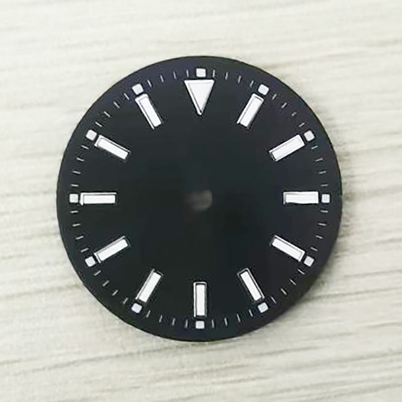 Watch accessories 29mm log surface, green luminous literal fitting movement 2813 2836 machine, no LOLG