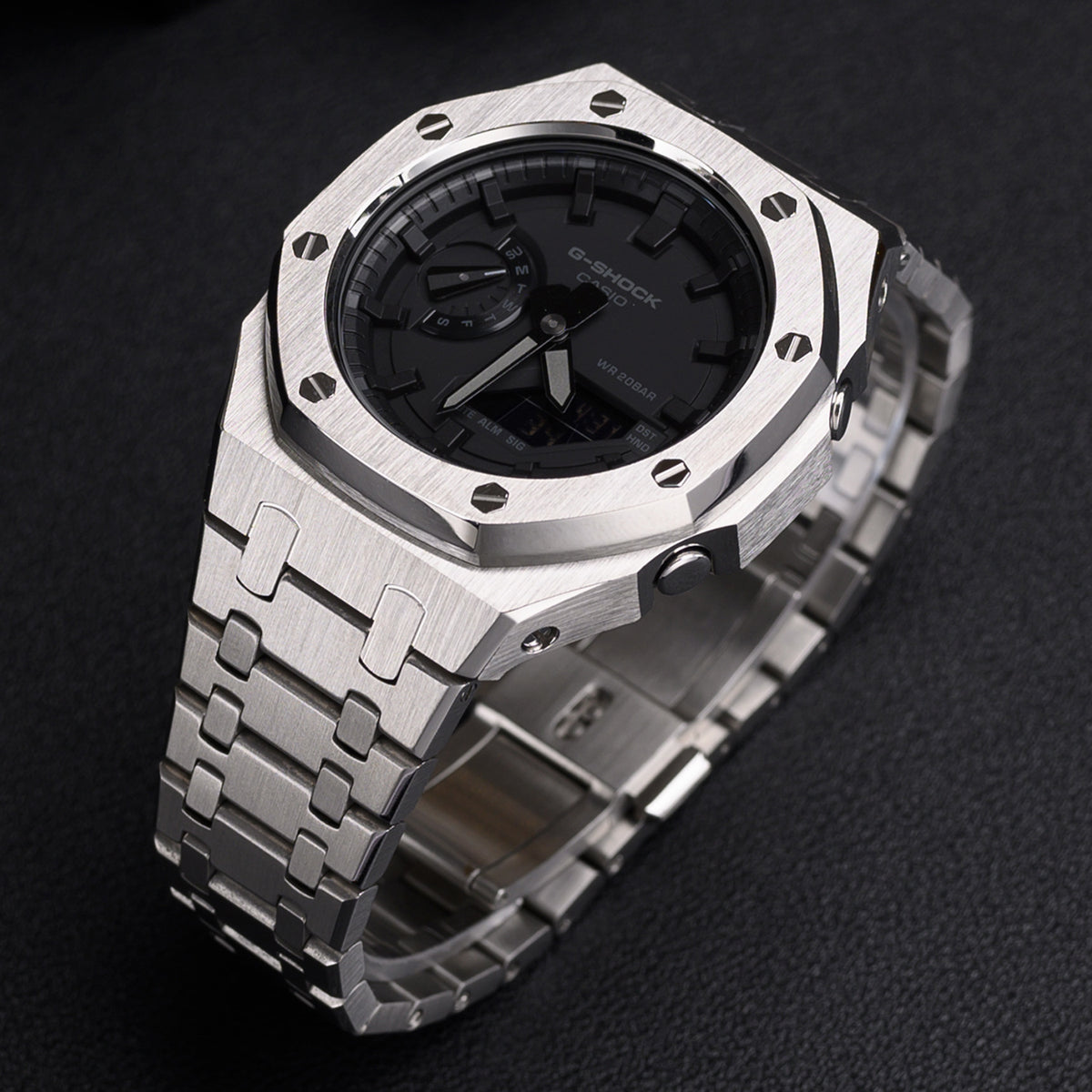 Premium Stainless Steel Case + Silicone Strap AP Mod Kit for Casioak GA2100/2110