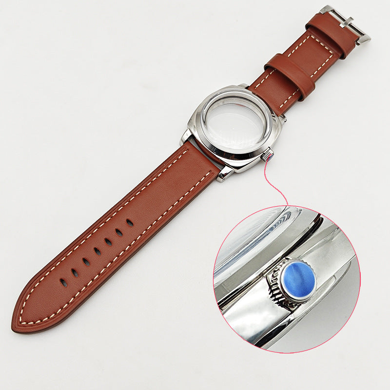 47MM Stainless Steel Case Strap Set Men's Watch Accessories Fit ETA6497/ST3600 Manual Movement
