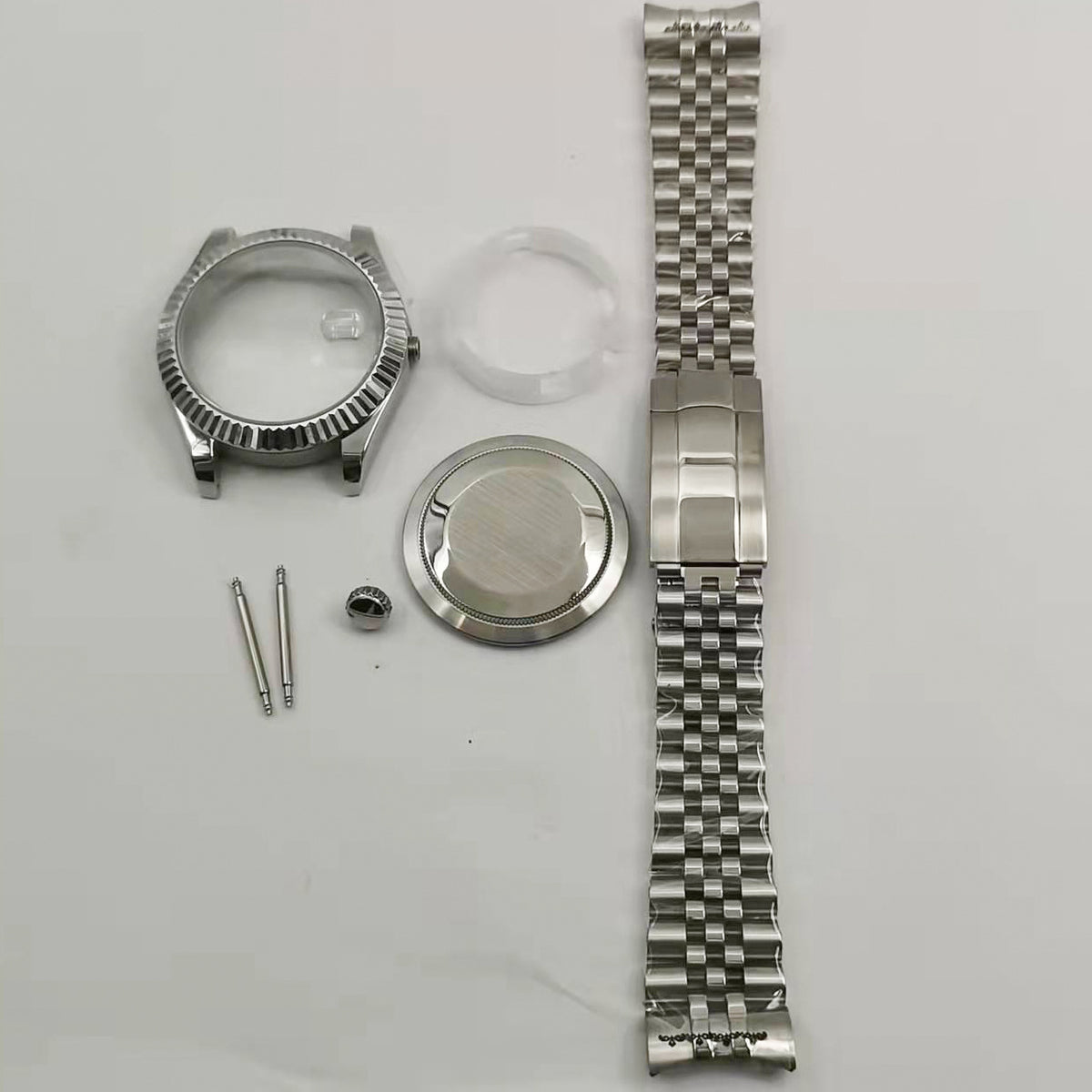 Alternative Classic Log Style 40MM Explorer Retro Mechanical Watch Case Dial Pin Five Baht Strap Accessories Set