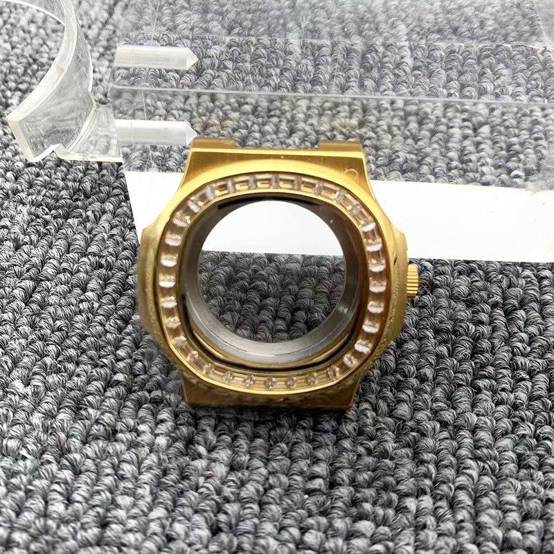 Nautilus-Gehäuse, modifiziertes mechanisches Tauchergehäuse, Uhrenzubehör für Pearl 2813/3804/8215-Uhrwerk