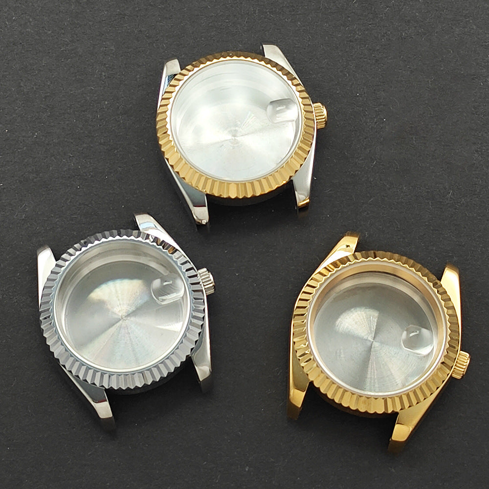 36MM automatic mechanical men's watch case accessories 316L stainless steel case modification accessories adapt to NH35