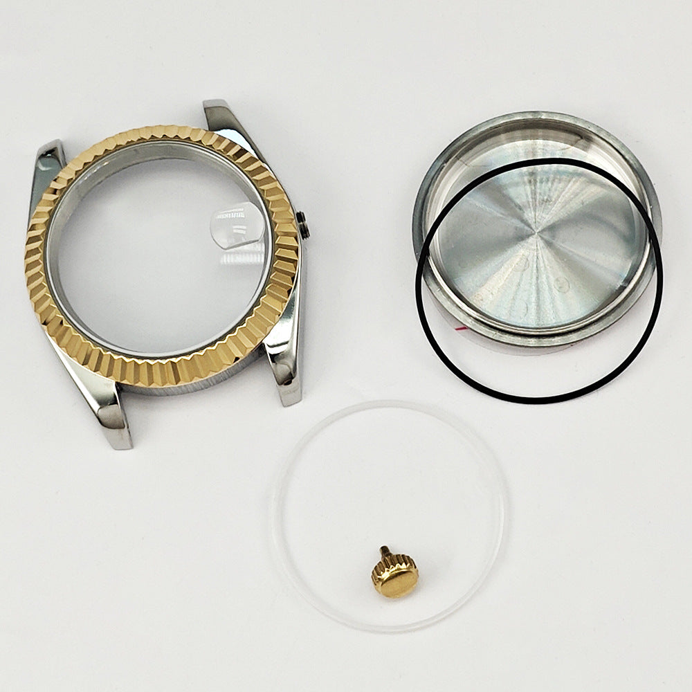 36MM automatic mechanical men's watch case accessories 316L stainless steel case modification accessories adapt to NH35