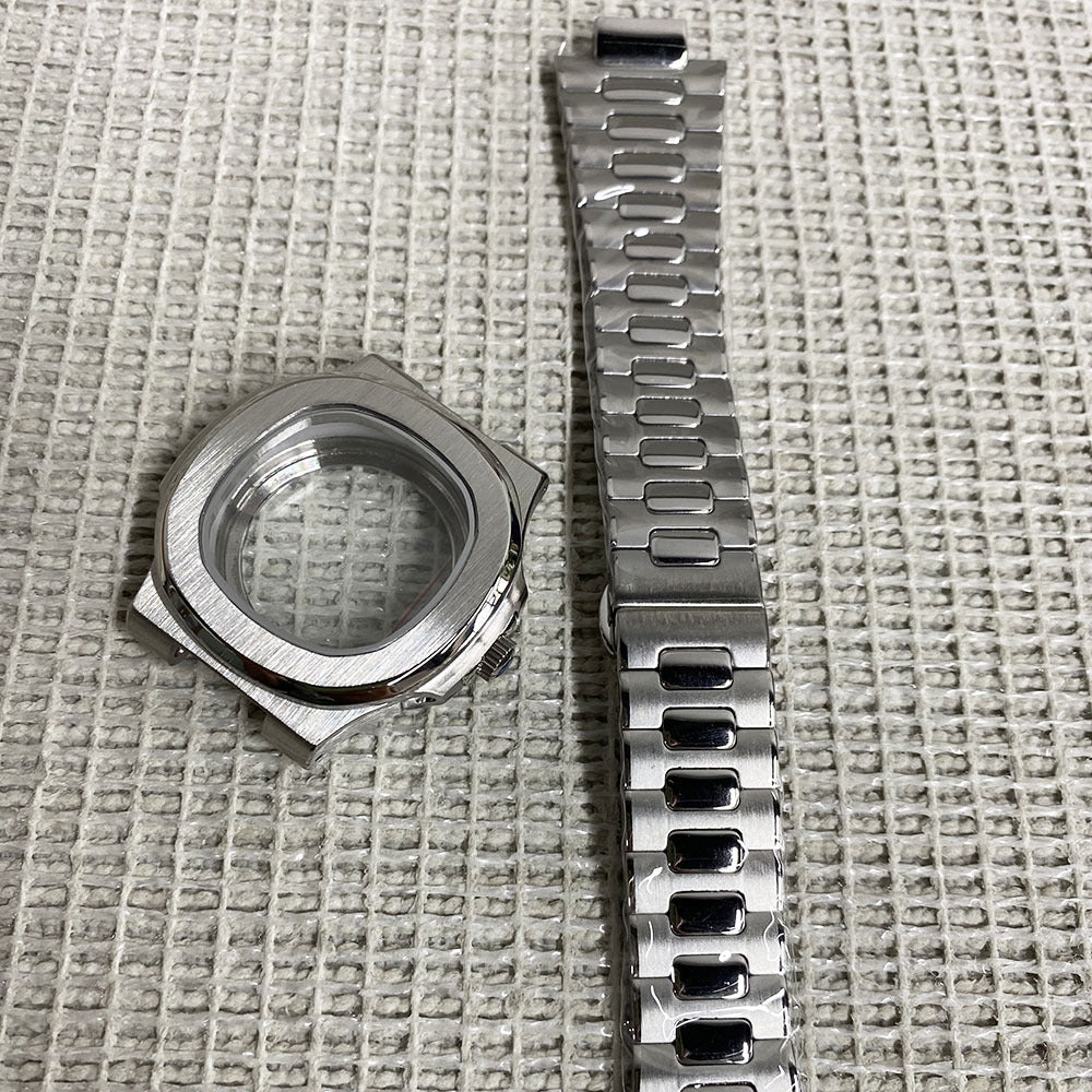 Nautilus Stainless Steel Case Electroplated Case Butterfly Buckle/Original Buckle Strap, suitable for NH35/NH36 movement