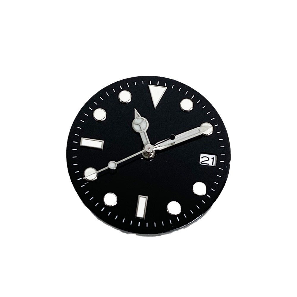 28.5MM unmarked dial literal blue-green luminous suitable for NH36/NH35 movement watch modification accessories