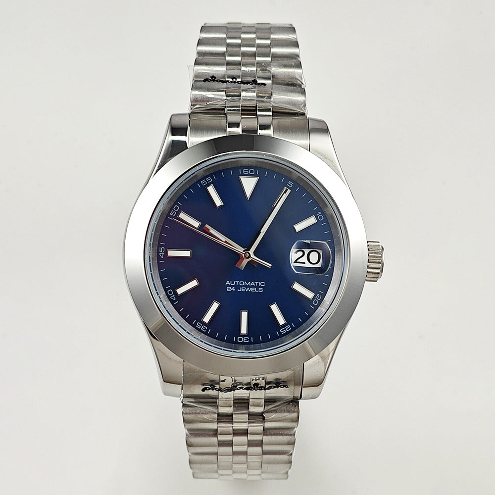 40MM Automatic Mechanical Watch Men's Business Watch Stainless Steel Sapphire Glass Fine Adjustment Strap NH35 Movement