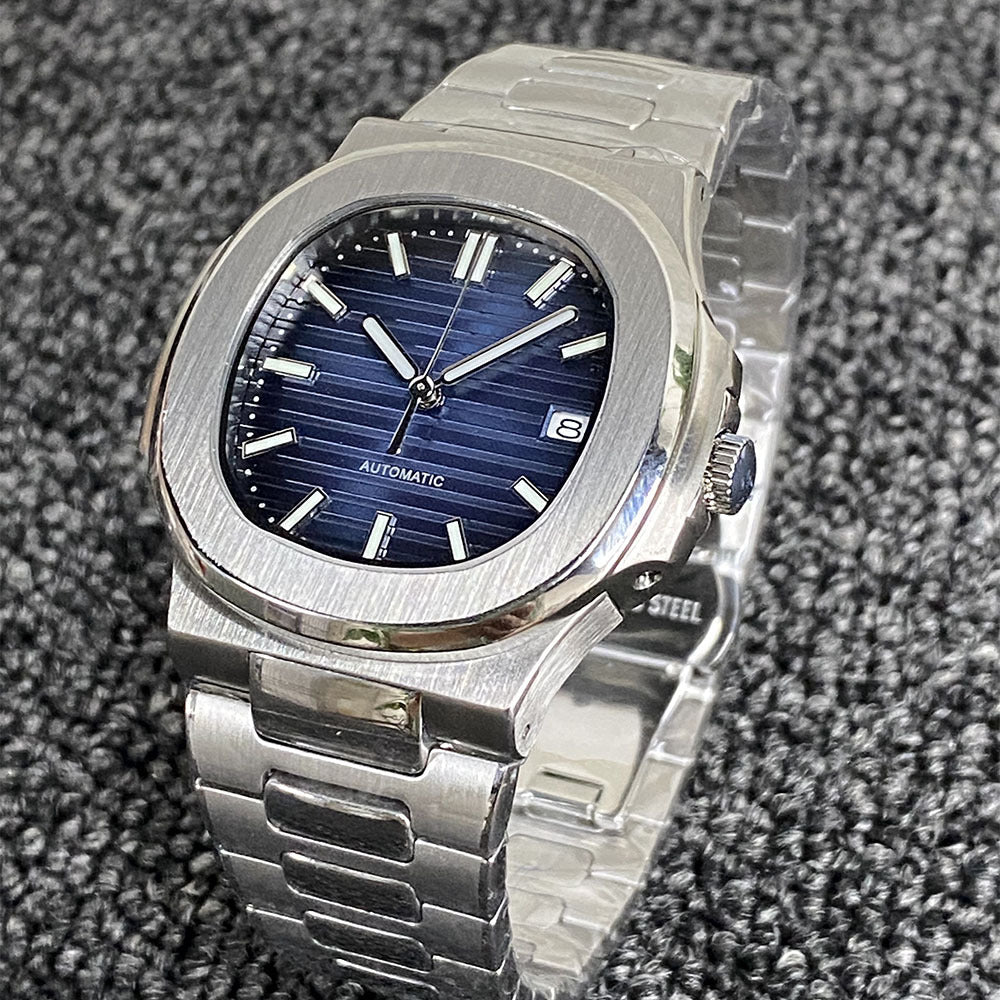 Alternative Nautilus Serie Herren automatische mechanische Business-Multifunktionsuhr Herren NH35 Uhrwerk Edelstahl