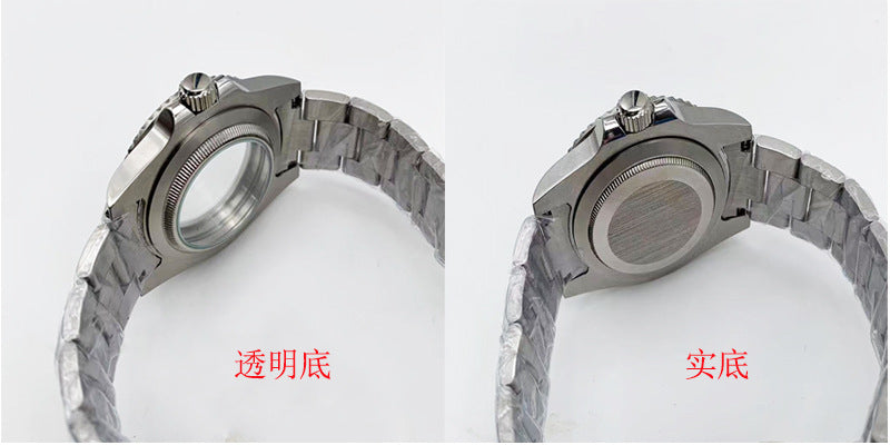 Labor Shi Water Ghost Case Strap Stainless Steel Case GMT Watch Accessories Fit NH35/2813 Movement