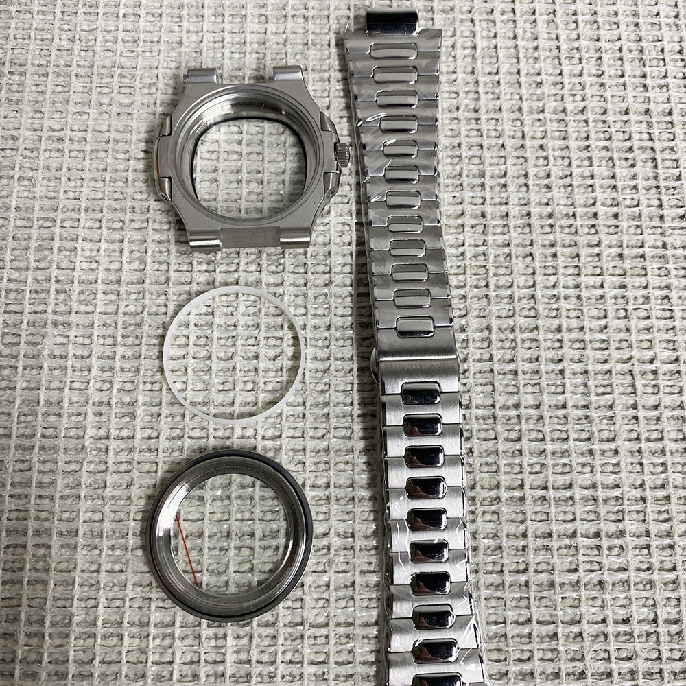 Nautilus Stainless Steel Case Electroplated Case Butterfly Buckle/Original Buckle Strap, suitable for NH35/NH36 movement