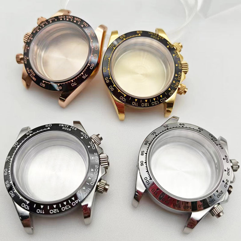 40MM quartz machine case stainless steel ceramic ring modified watch accessories for VK63/VK64 movement