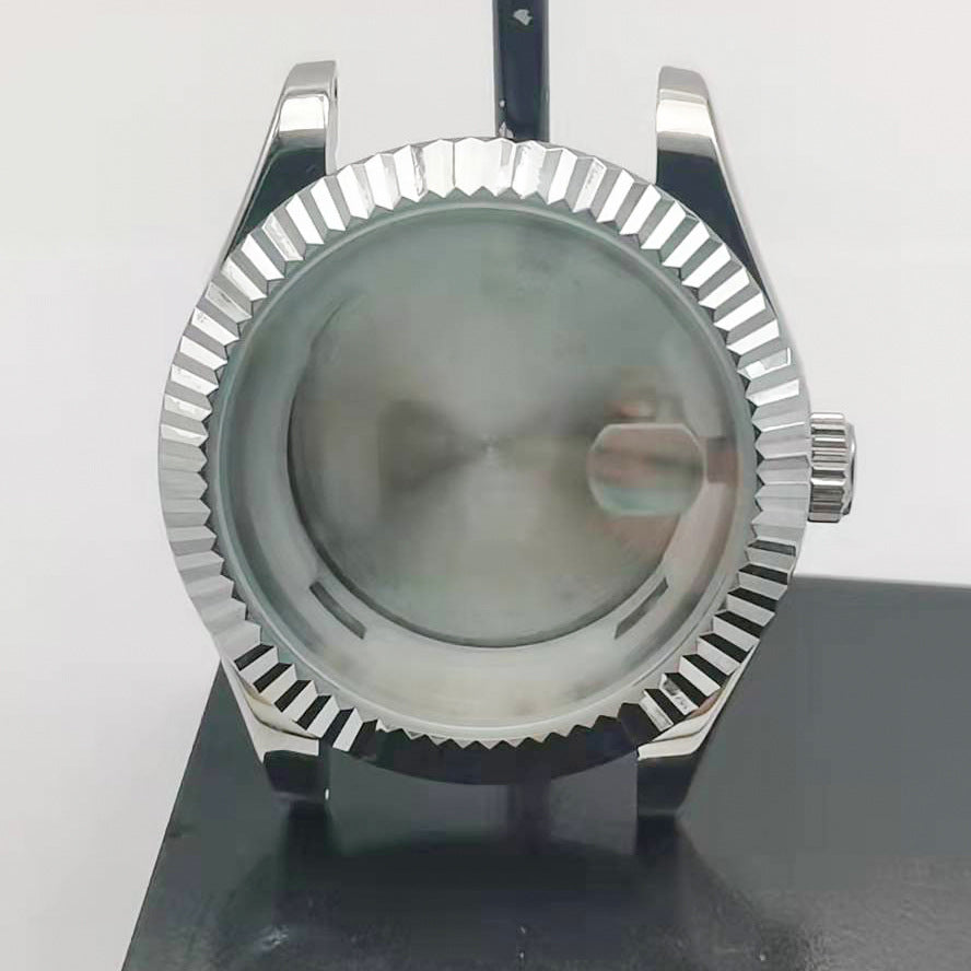 Alternative log style tooth ring stainless steel mechanical watch case three five baht strap accessories set is suitable for 2813 machines