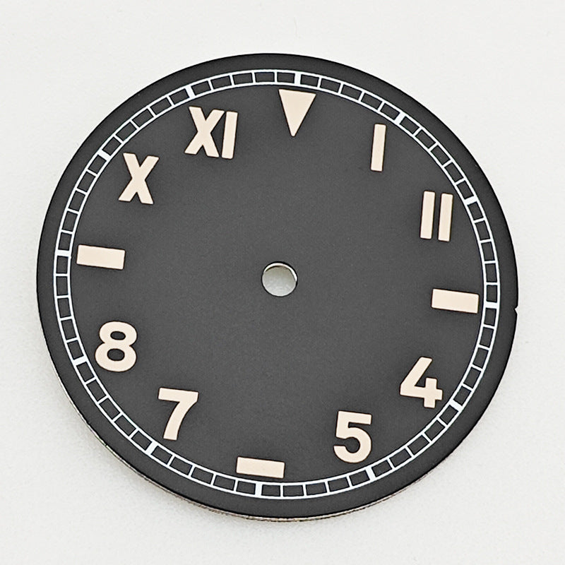 38.8MM pilot dial watch literal accessories green luminous for ETA6497/ST3600 manual movement