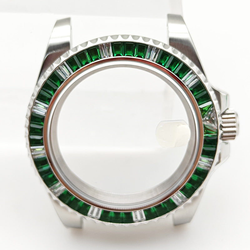 New Water Ghost Diving Case 316L Stainless Steel Diamond Case Sapphire Glass Fits 2813/8215 Movement