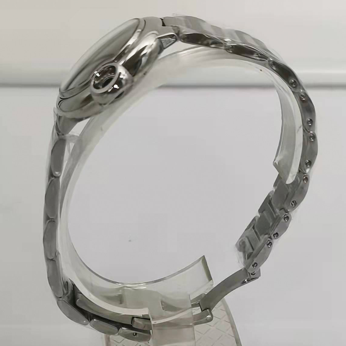 Alternative blue bubble women's 33MM mechanical watch stainless steel case strap set is suitable for ST6 movement
