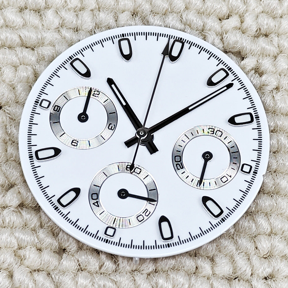 Modified watch accessories 29MM literal + pointer green luminous dial is only suitable for VK63 quartz movement