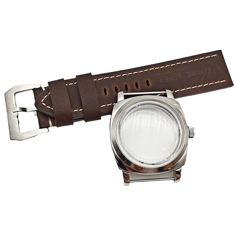 47MM Stainless Steel Case Strap Set Men's Watch Accessories Fit ETA6497/ST3600 Manual Movement