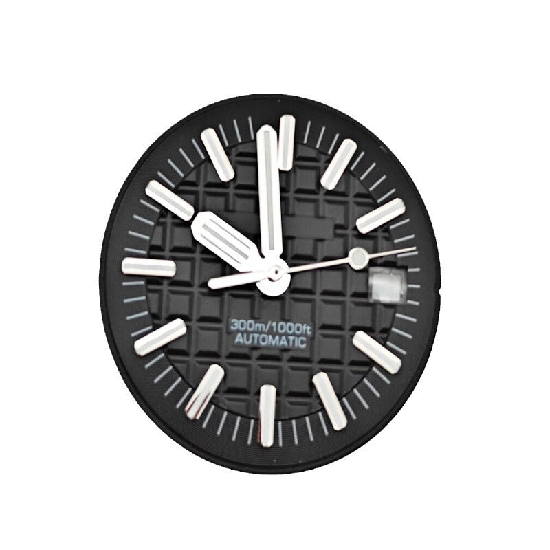 Farmhouse Oak offshore watch scale dial inner shadow ring silver bar needle green luminous watch modification accessories