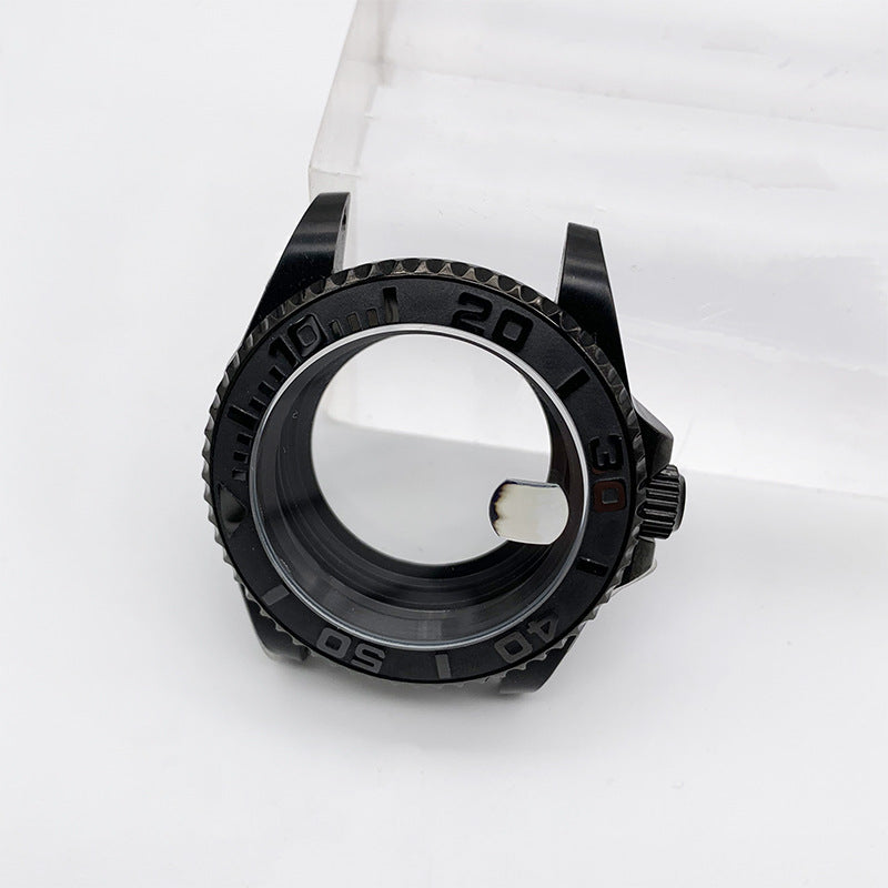 Schwarzes Water-Ghost-Gehäuse, Saphirglas, 40 mm Edelstahlgehäuse, passend für 8215/821A/NH35-Uhrwerk