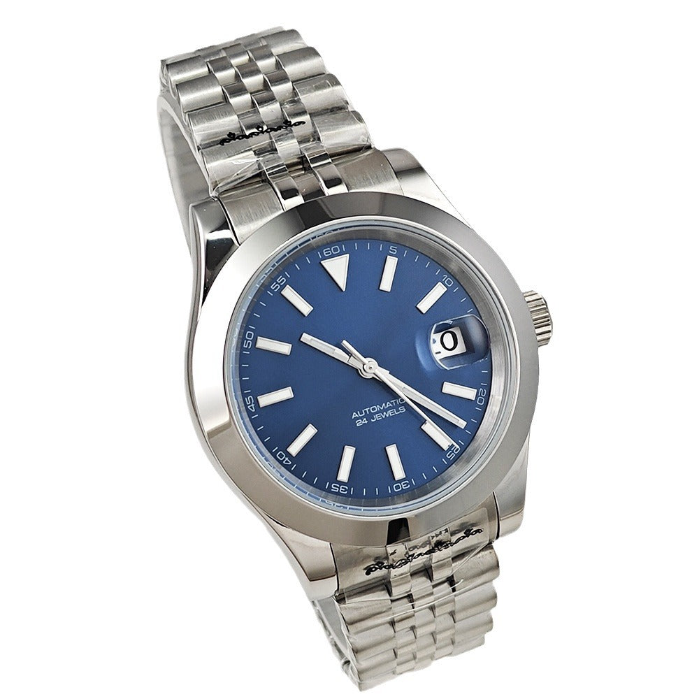 40MM Automatic Mechanical Watch Men's Business Watch Stainless Steel Sapphire Glass Fine Adjustment Strap NH35 Movement