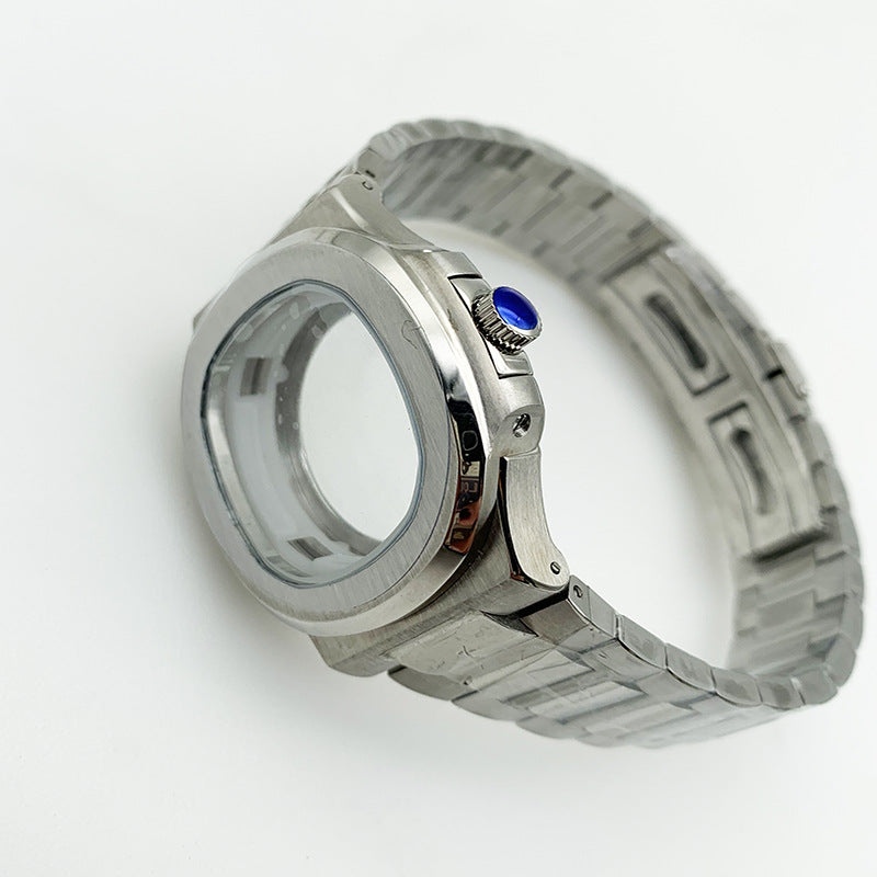 NH35 Case Full Patek Nautilus Case Strap Accessories Fit 2813/3804/8215 Mechanical Movement