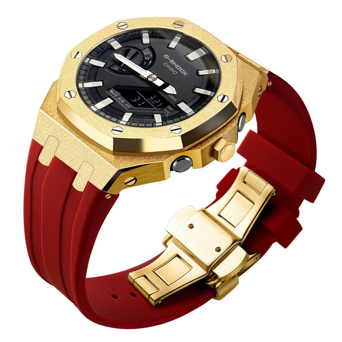 5th Frosted Stainless Steel Mod Kit Metal Watch Case For Casioak Gshock GA2100