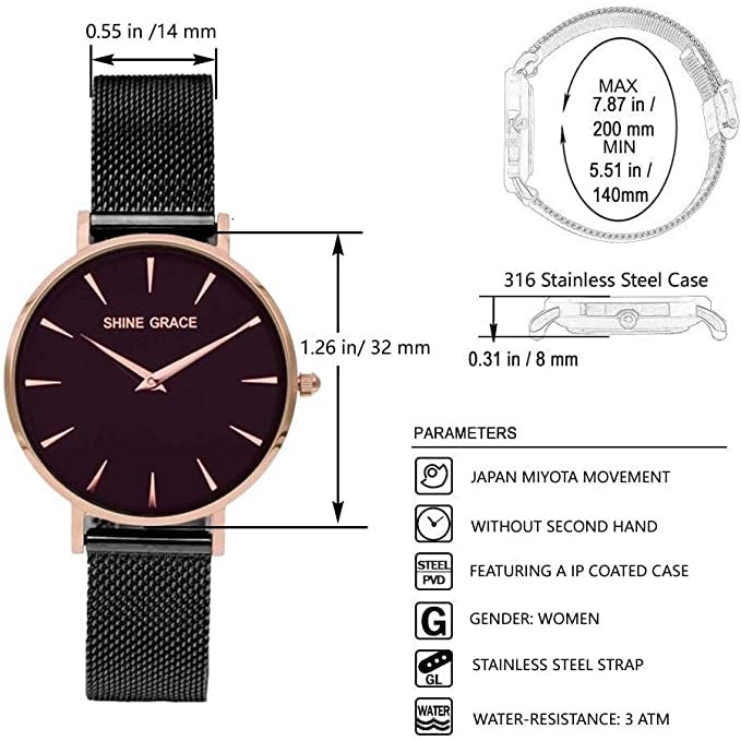 Womens Stainless Steel Watch SG-1989