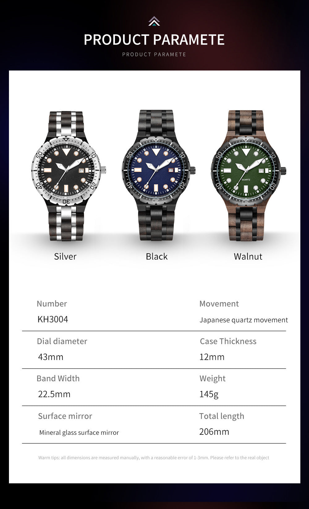 Mens Wooden Watch SG-3258