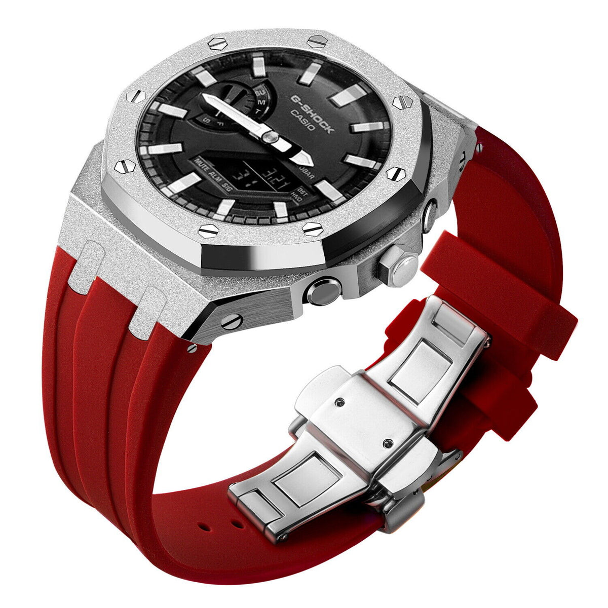 5th Frosted Stainless Steel Mod Kit Metal Watch Case For Casioak Gshock GA2100