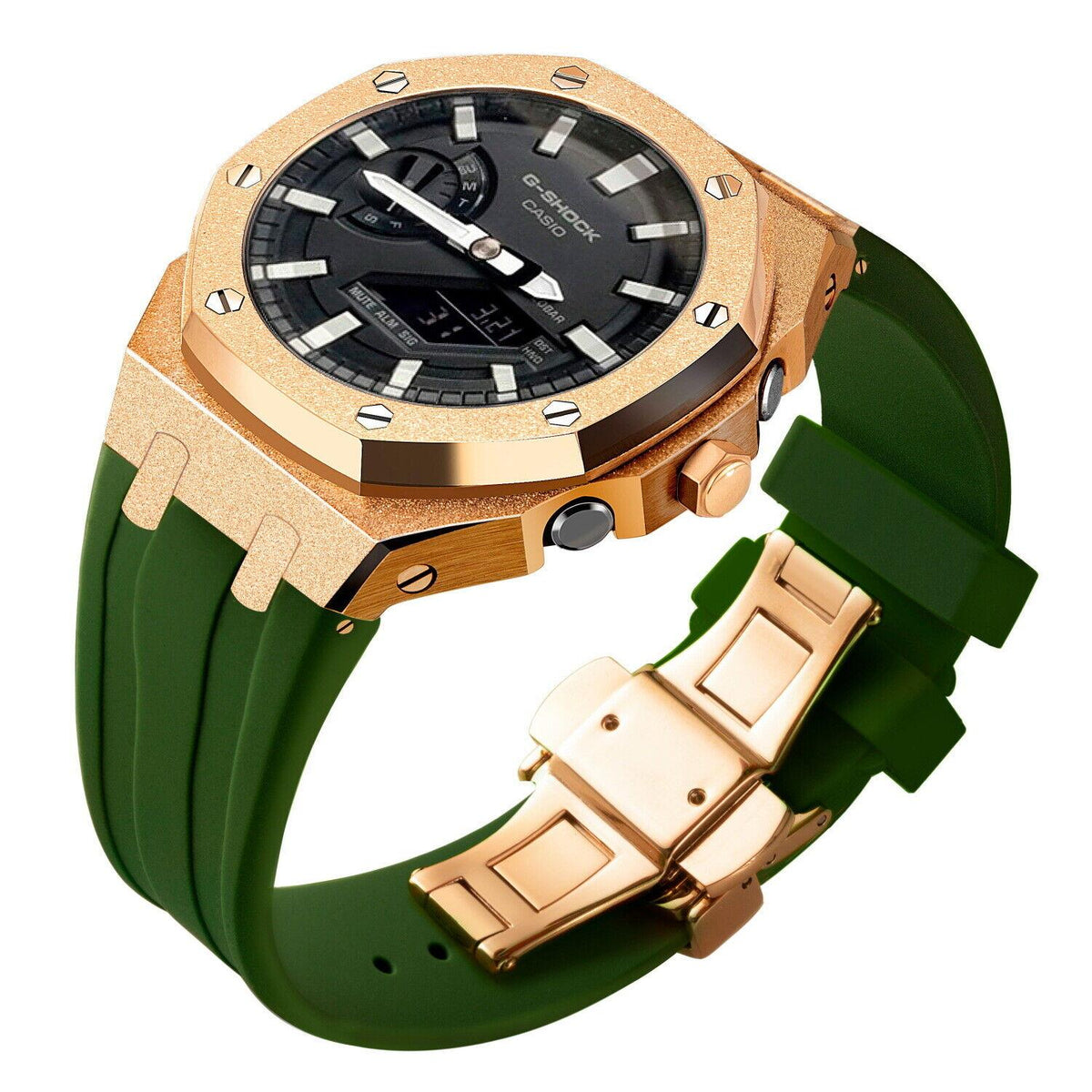 5th Frosted Stainless Steel Mod Kit Metal Watch Case For Casioak Gshock GA2100